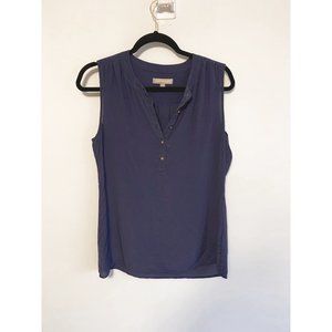 Banana Republic Blue Sheer Sleeveless Blouse